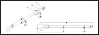 PDM250 out. Nozzle, 1 outlet 