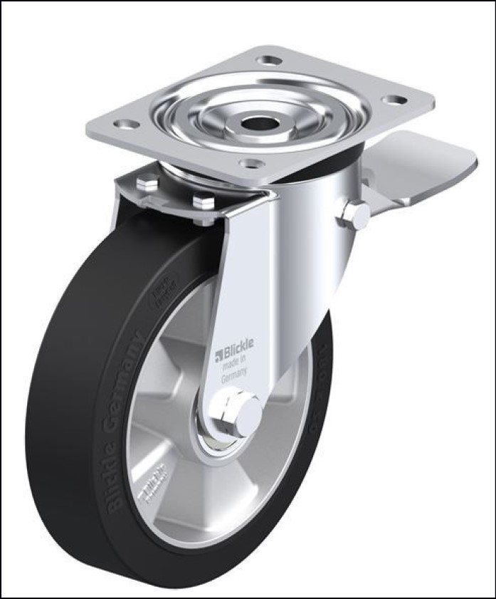 BLICKLE Steel swivel castor, L-ALEV 180K-ST