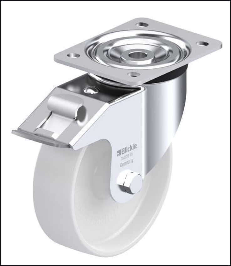 BLICKLE Steel swivel castor, L-PO 160G-FI